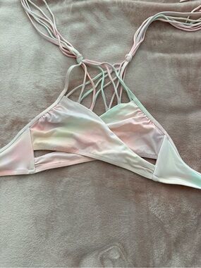 PINK Victoria's Secret Pastel Tie-Dye Strappy Bikini Top
